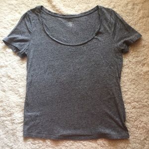 Loft Scoop Neck Cropped Tee